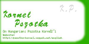 kornel pszotka business card